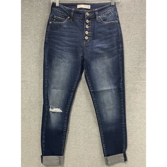 KanCan Curvy Button Fly High Waisted Jeans Size 24 - Picture 2 of 6